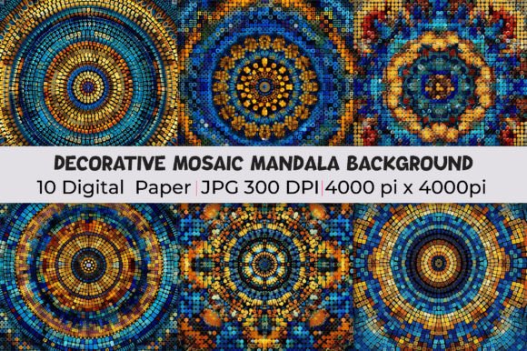 Download Decorative Mosaic Mandala Backgrounds - Decor Collection