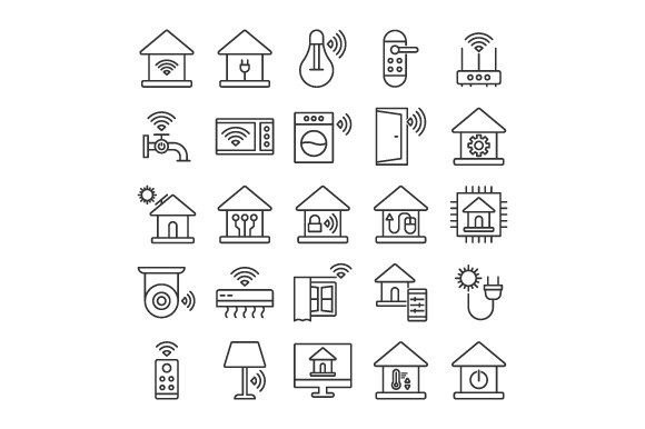 Download Smart Home Icon Sign Symbol Set - Symbol set Collection