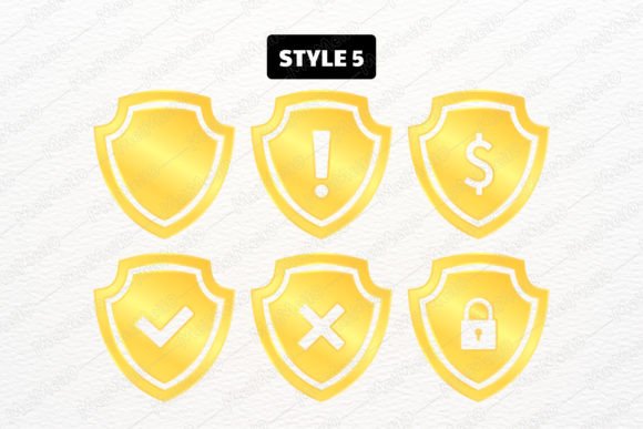 Download Gold Safety Shield Logo Guard Symbol Set - Symbol set Collection