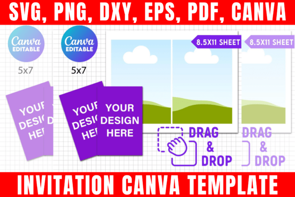 Download Invitation Canva Editable Template - Canva Collection
