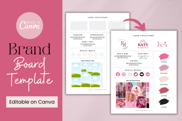 Download Brand Board Canva Template, Branding Kit - Canva Collection